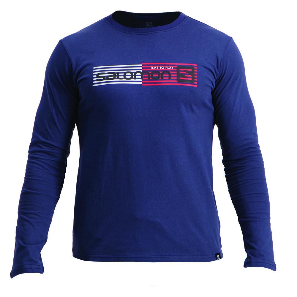 Tops Salomon Homme Bleu Marine - Salomon JOEY LS M - France (0745-OLBHF)